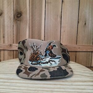 Vintage Sportcap Hat Cap Snap Back Duck Camo Patch Trucker Mens One Size Hunting